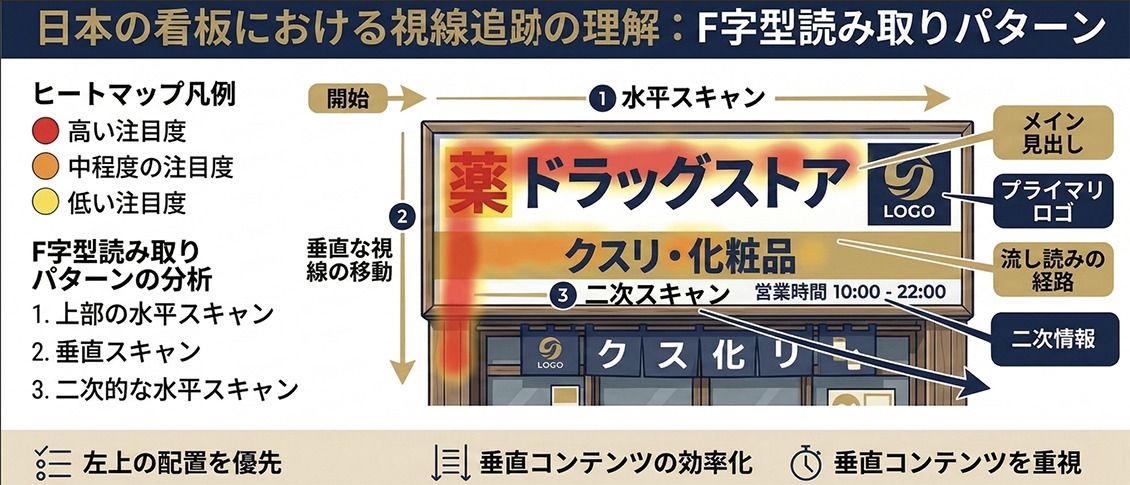 視線誘導の法則｜ヒートマップで見る「目立つ看板」の設計原理