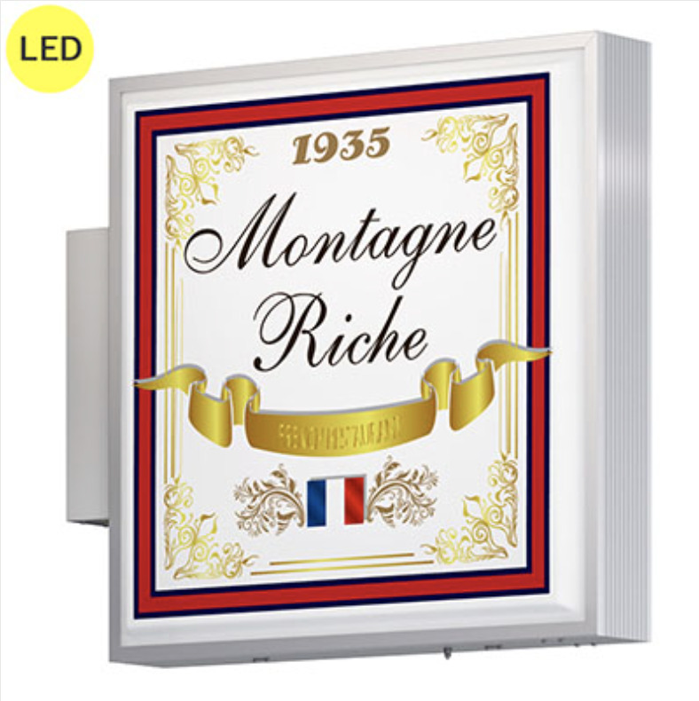 タテヤマアドバンス AD-3315T-LED 正方形突き出し看板 W900×H900mm 角タイプ LED内照式 シルバー