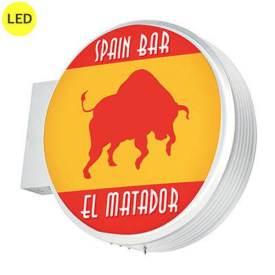 ADS-9015T-LED φ900mm LED内照式シルバー 丸型突き出し看板