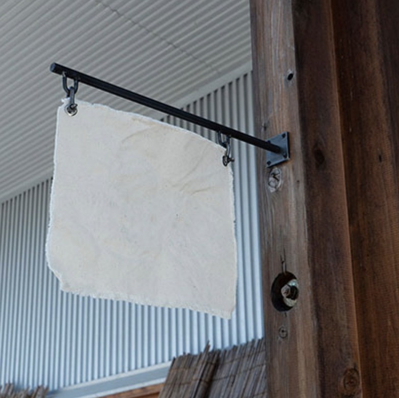 CANVAS SIGN 帆布無地付き 400×360mm 光らないタイプ 正方形突き出し看板