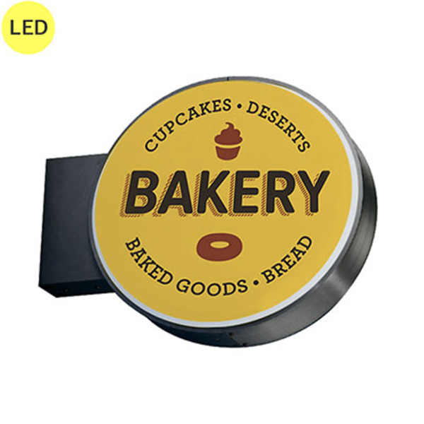 LXS13-31B φ600mm LED内照式ブラック 丸型突き出し看板