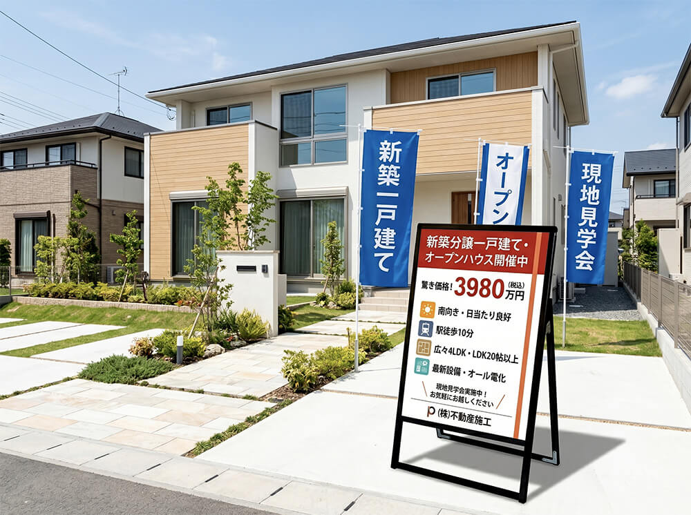 のぼり旗・スタンド看板の施工事例