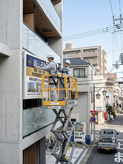 全国50拠点の看板施工ネットワーク