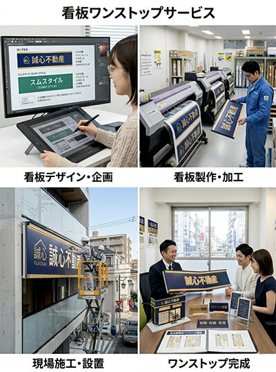 看板デザインから施工までワンストップ対応