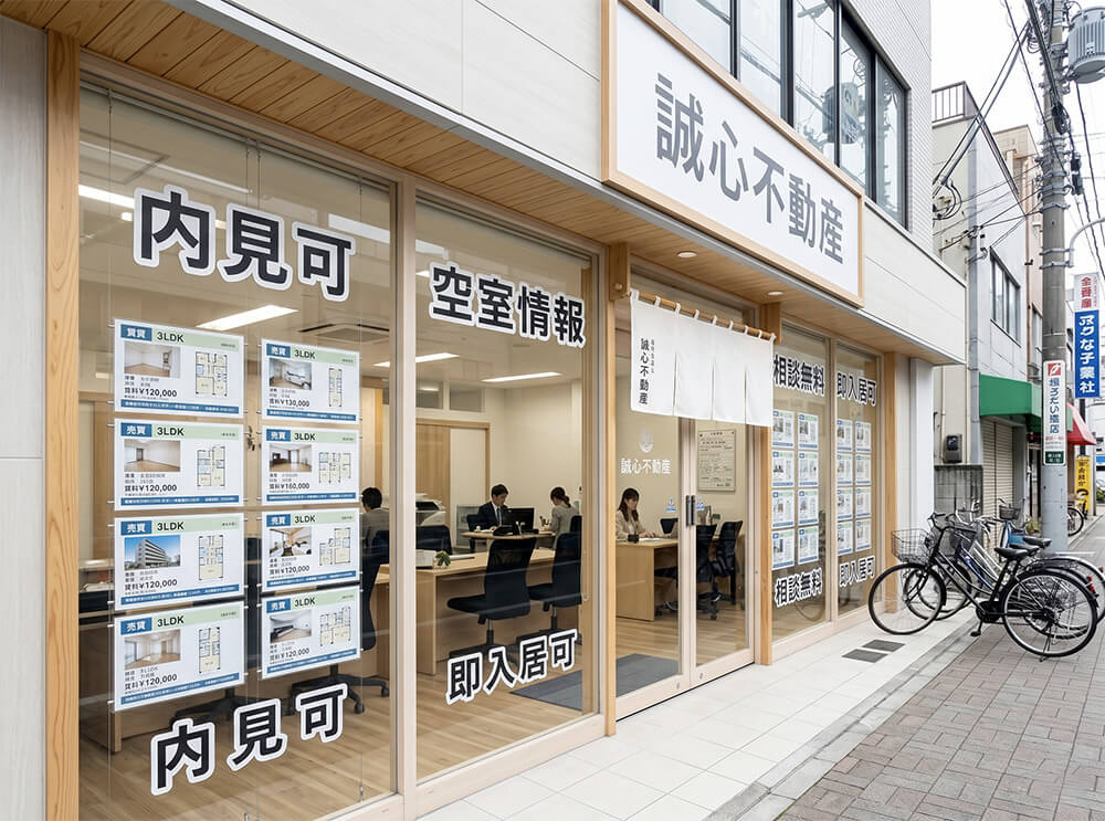 不動産店舗のウィンドウサイン・物件情報