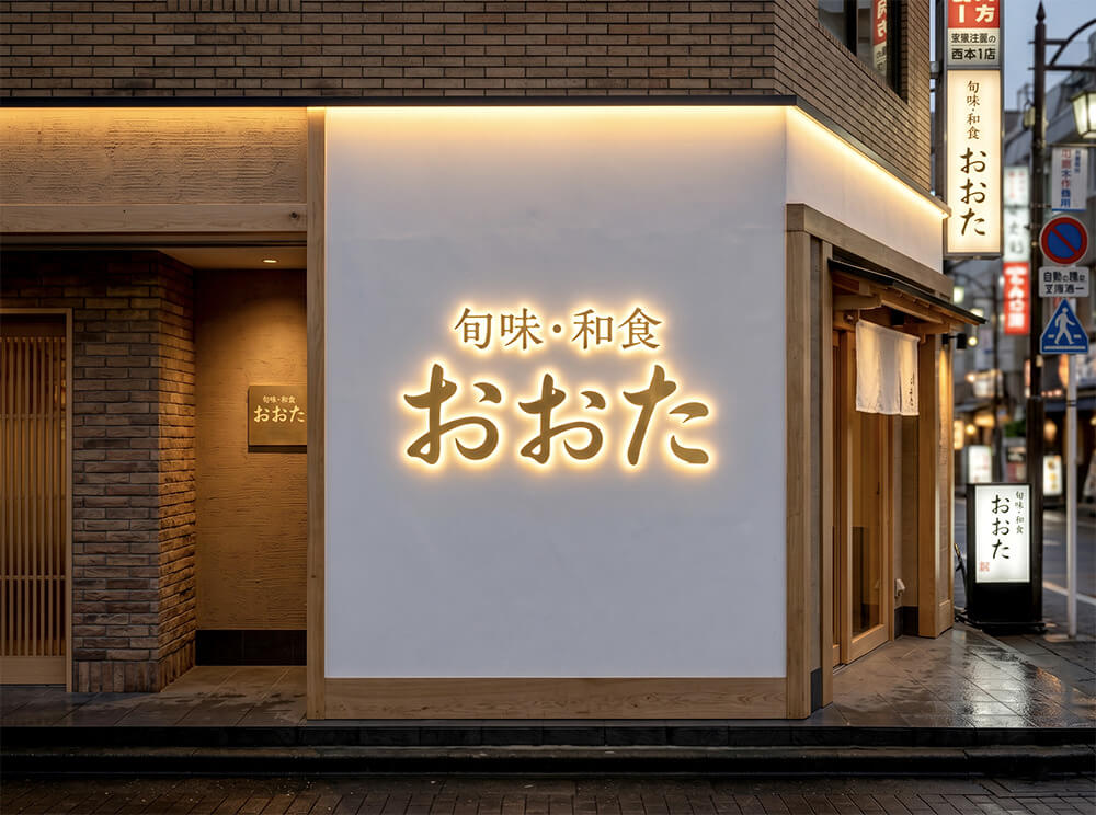 飲食店の看板製作・施工の実績写真