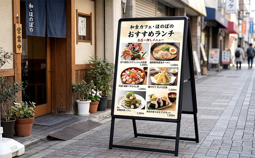 飲食店のスタンド看板・A型看板